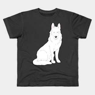 White German Shepherd Kids T-Shirt